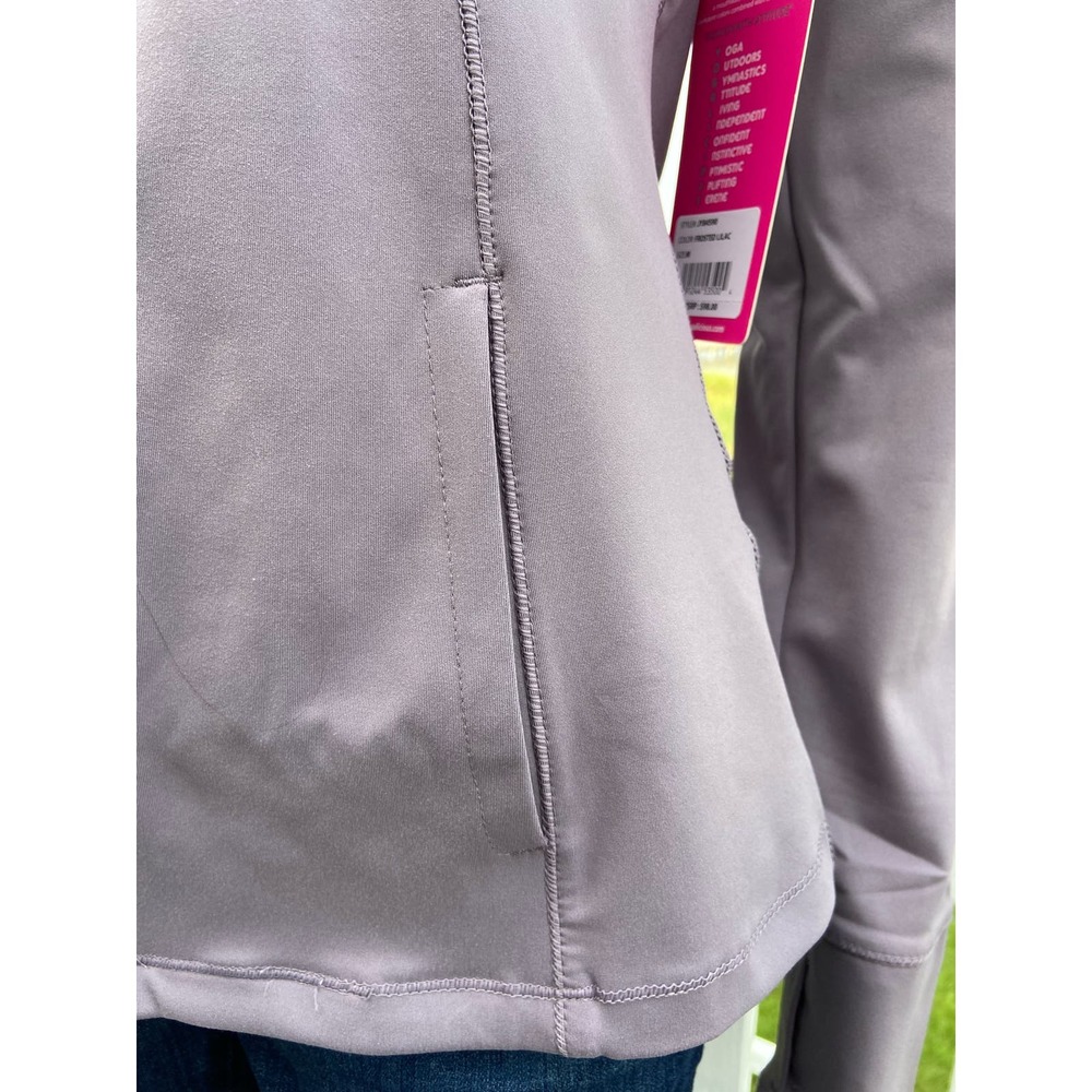 Yogalicius Full Zip Jacket with hoodie frosted lilac SZ XS * wom166 - Picture 6 of 12